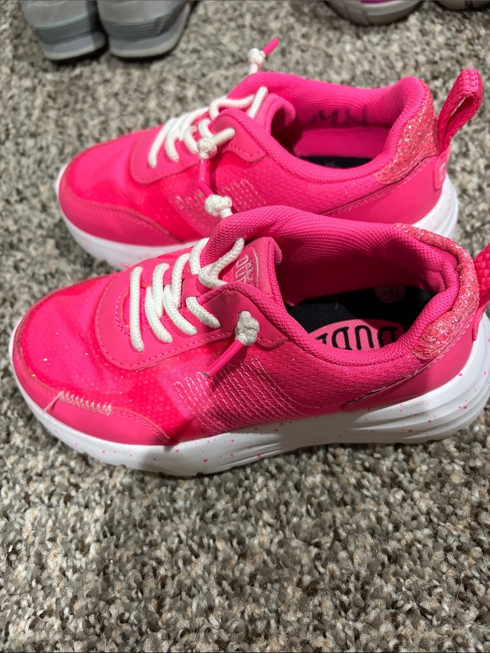 Hey Dude Kids Hot Pink Sneakers with White Soles